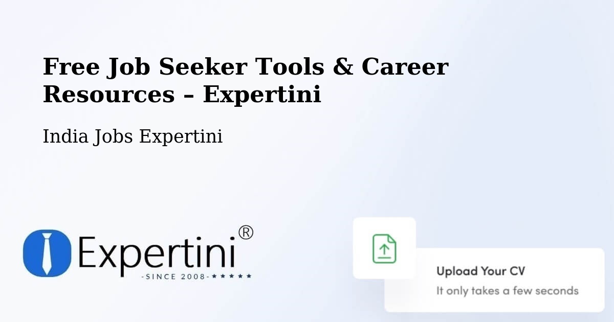 Free Job Seeker Tools & Career Resources – Salem - Salem, India Jobs Expertini